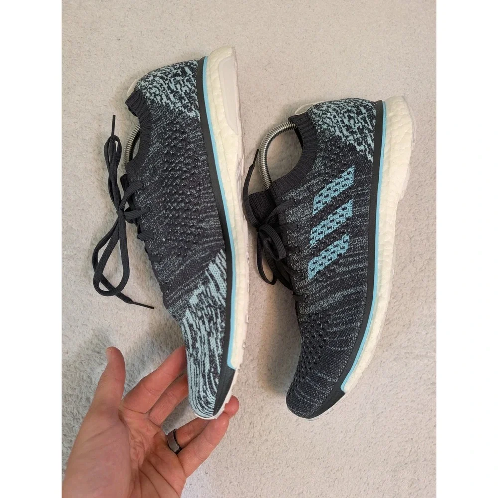 Adidas Men's AdiZero Prime Parley Gray‎ Knit Running Sneakers Size 12